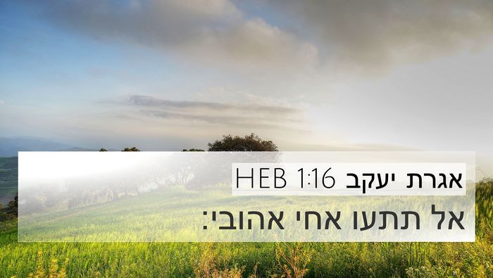 אגרת יעקב 1:16 HEB Bible Verse Image