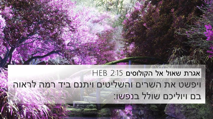 אגרת שאול אל הקולוסים 2:15 HEB Bible Verse Image