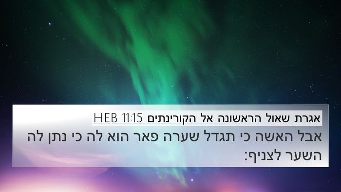 אגרת שאול הראשונה אל הקורינתים 11:15 HEB 4K Wallpaper - אבל האשה כי תגדל שערה פאר - 4K Wallpaper Bible Verse