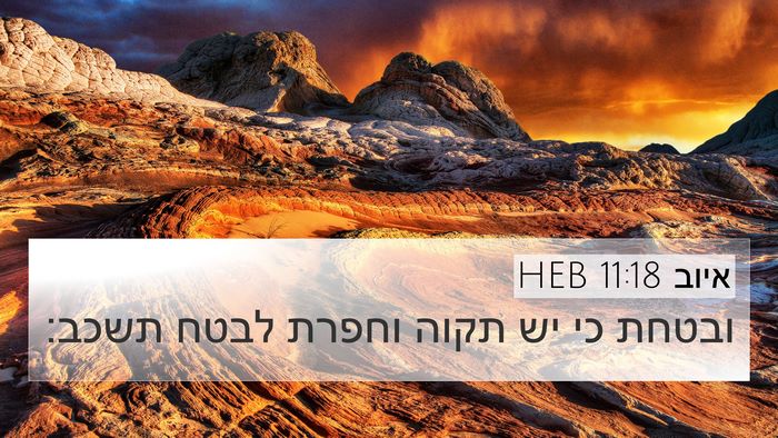 איוב 11:18 HEB Bible Verse Image