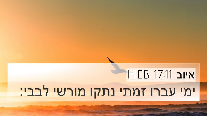 איוב 17:11 HEB Bible Verse Image