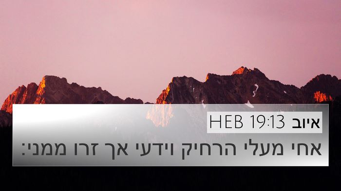 איוב 19:13 HEB Bible Verse Image