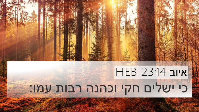 איוב 23:14 HEB 4K Wallpaper - כי ישלים חקי וכהנה רבות - 4K Wallpaper Bible Verse