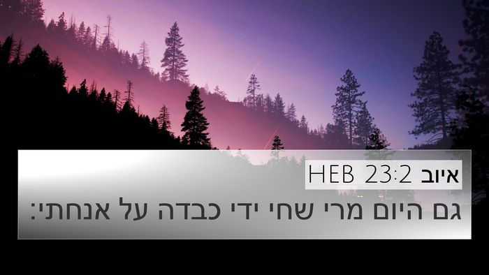 איוב 23:2 HEB Bible Verse Image
