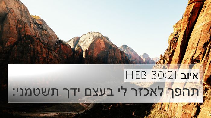 איוב 30:21 HEB Bible Verse Image