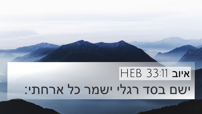 איוב 33:11 HEB Bible Verse Image