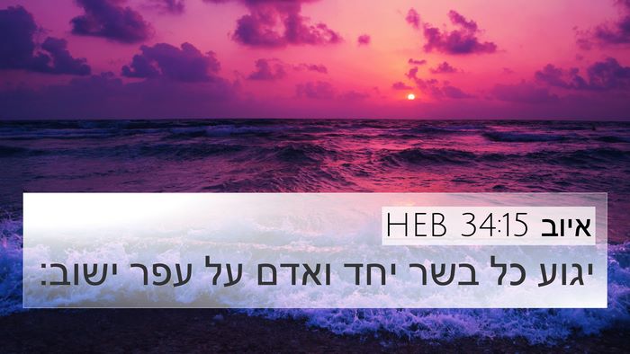איוב 34:15 HEB Bible Verse Image