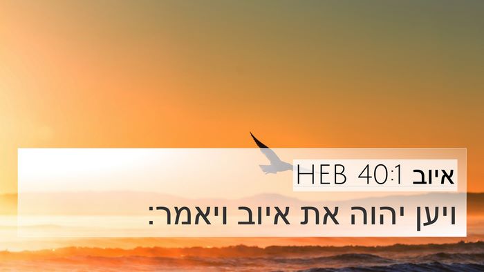 איוב 40:1 HEB Bible Verse Image