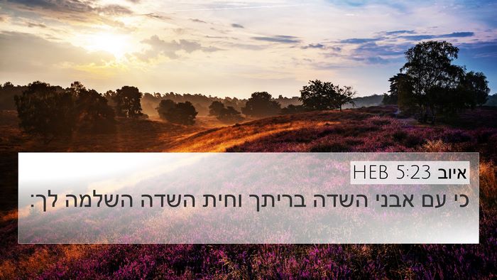 איוב 5:23 HEB Bible Verse Image