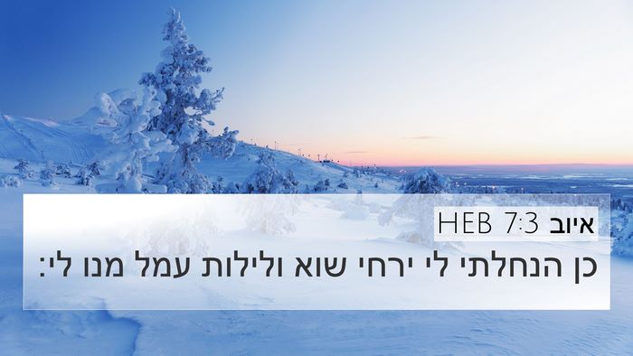 איוב 7:3 HEB Bible Verse Image