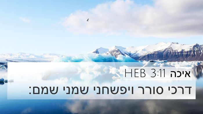 איכה 3:11 HEB Bible Verse Image