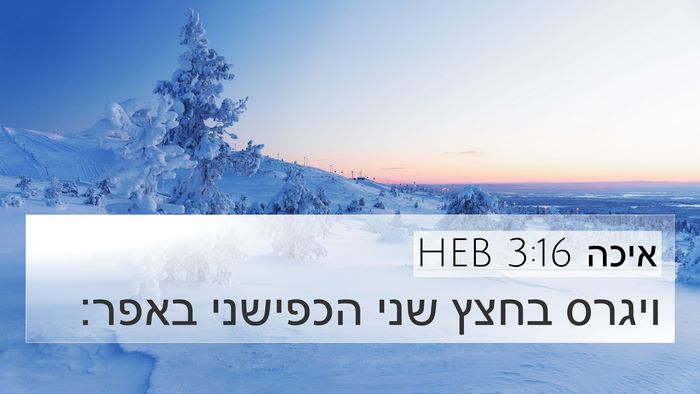 איכה 3:16 HEB 4K Wallpaper - ויגרס בחצץ שני הכפישני - 4K Wallpaper Bible Verse