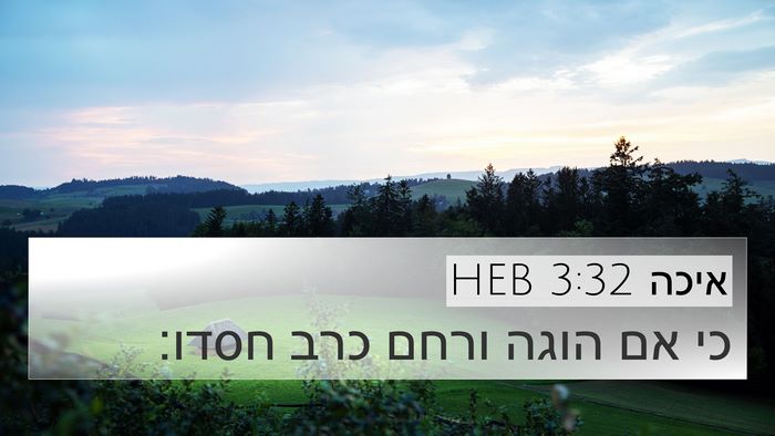 איכה 3:32 HEB Bible Verse Image