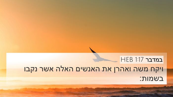 במדבר 1:17 HEB Bible Verse Image
