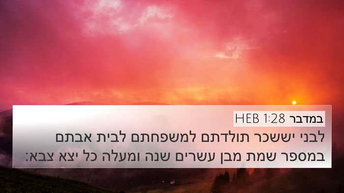 במדבר 1:28 HEB Bible Verse Image