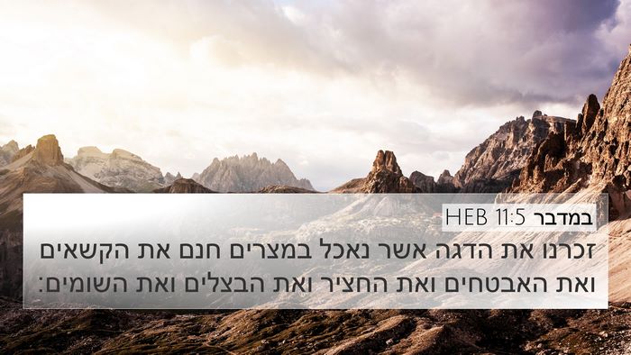 במדבר 11:5 HEB Bible Verse Image