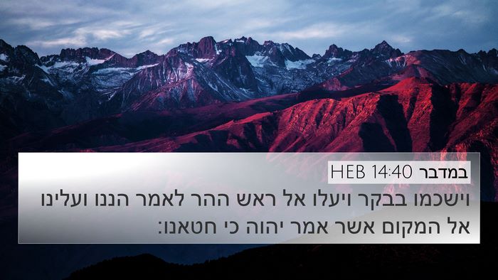 במדבר 14:40 HEB Bible Verse Image