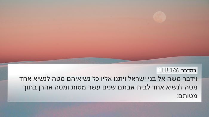 במדבר 17:6 HEB Bible Verse Image