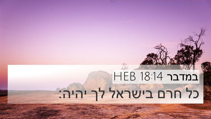 במדבר 18:14 HEB Bible Verse Image