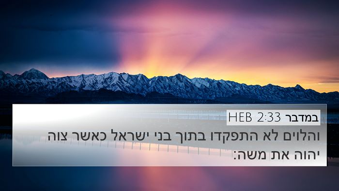 במדבר 2:33 HEB Bible Verse Image
