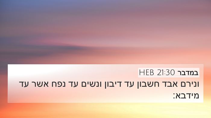 במדבר 21:30 HEB Bible Verse Image