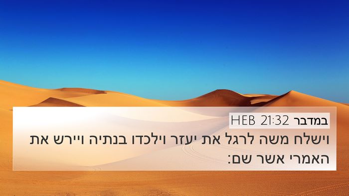 במדבר 21:32 HEB Bible Verse Image