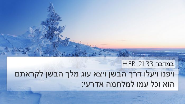 במדבר 21:33 HEB Bible Verse Image