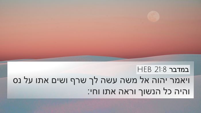 במדבר 21:8 HEB Bible Verse Image