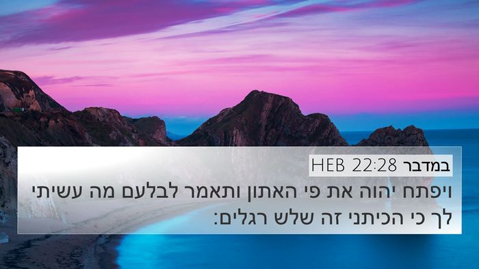 במדבר 22:28 HEB Bible Verse Image