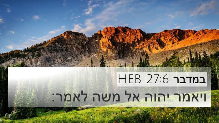 במדבר 27:6 HEB Bible Verse Image