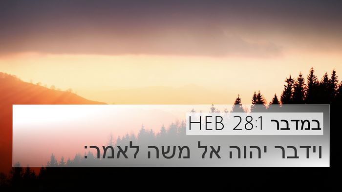 במדבר 28:1 HEB Bible Verse Image
