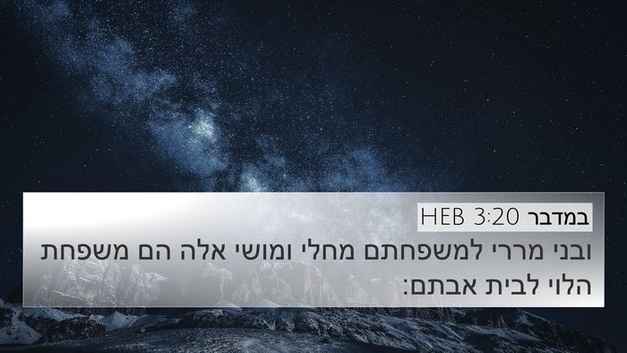 במדבר 3:20 HEB Bible Verse Image