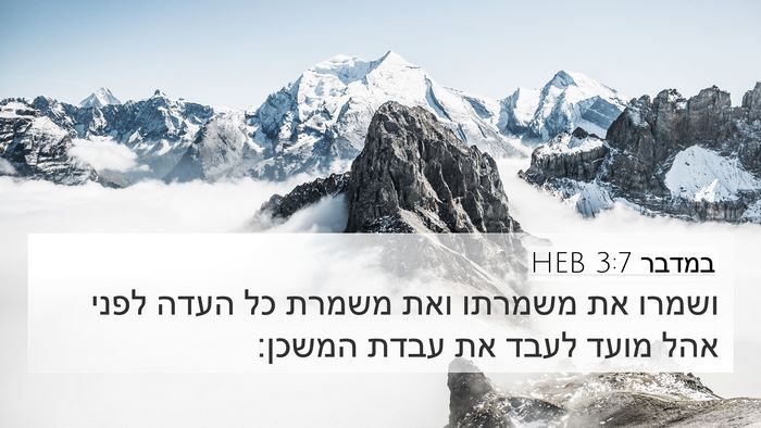 במדבר 3:7 HEB Bible Verse Image
