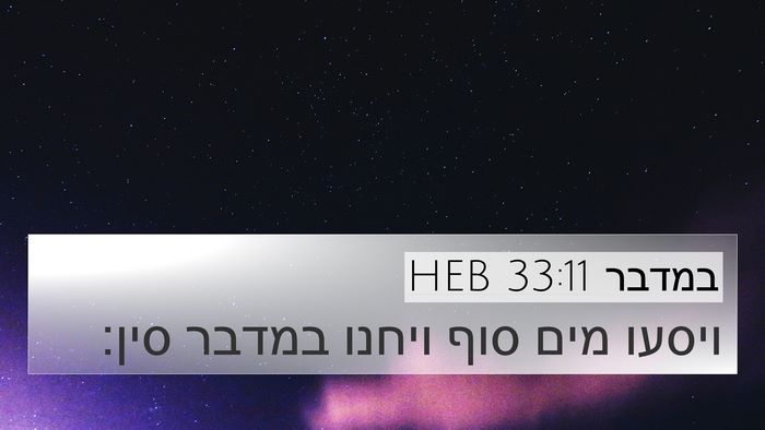 במדבר 33:11 HEB 4K Wallpaper - ויסעו מים סוף ויחנו במדבר - 4K Wallpaper Bible Verse