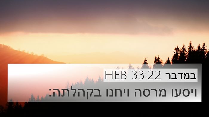 במדבר 33:22 HEB 4K Wallpaper - ויסעו מרסה ויחנו - 4K Wallpaper Bible Verse