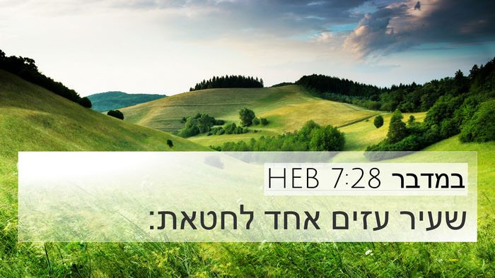 במדבר 7:28 HEB 4K Wallpaper - שעיר עזים אחד - 4K Wallpaper Bible Verse