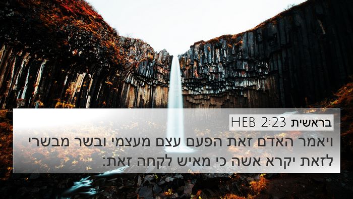 בראשית 2:23 HEB Bible Verse Image