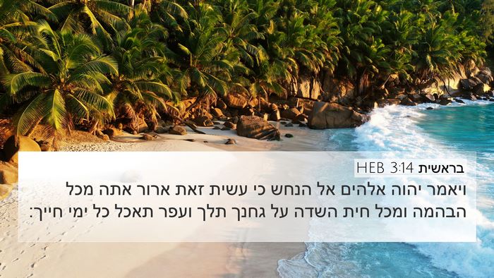 בראשית 3:14 HEB Bible Verse Image