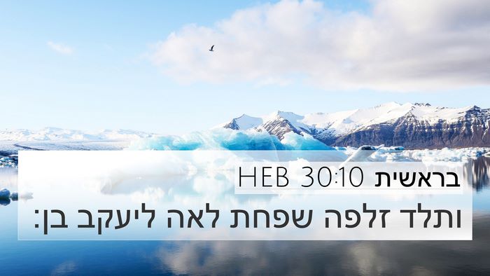 בראשית 30:10 HEB Bible Verse Image