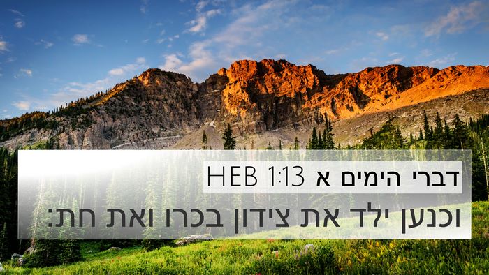דברי הימים א 1:13 HEB Bible Verse Image