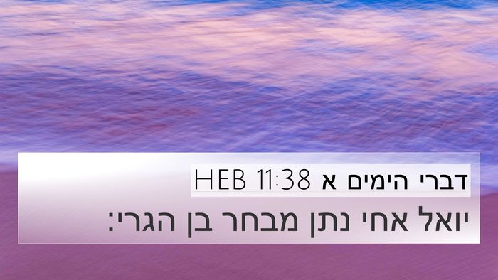 דברי הימים א 11:38 HEB 4K Wallpaper - יואל אחי נתן מבחר בן - 4K Wallpaper Bible Verse