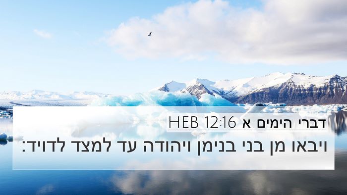 דברי הימים א 12:16 HEB Bible Verse Image