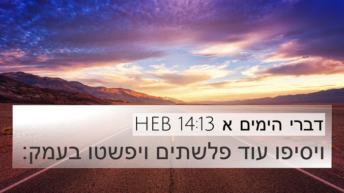 דברי הימים א 14:13 HEB Bible Verse Image