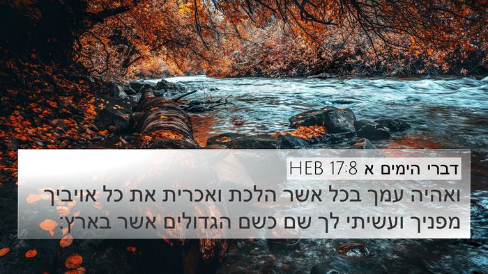 דברי הימים א 17:8 HEB Bible Verse Image
