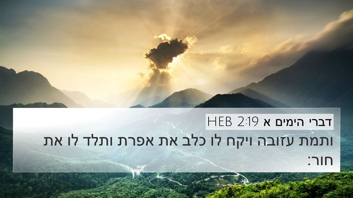 דברי הימים א 2:19 HEB Bible Verse Image