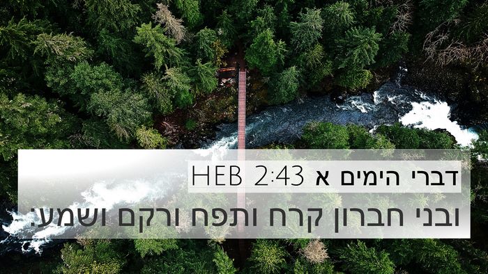 דברי הימים א 2:43 HEB 4K Wallpaper - ובני חברון קרח ותפח ורקם - 4K Wallpaper Bible Verse