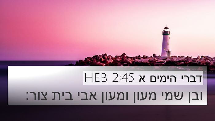 דברי הימים א 2:45 HEB Bible Verse Image
