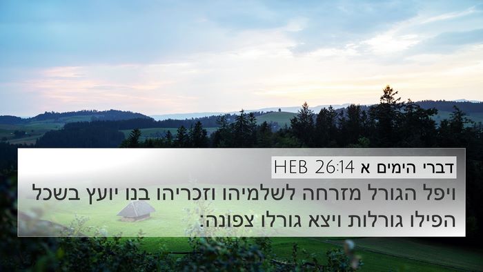 דברי הימים א 26:14 HEB Bible Verse Image