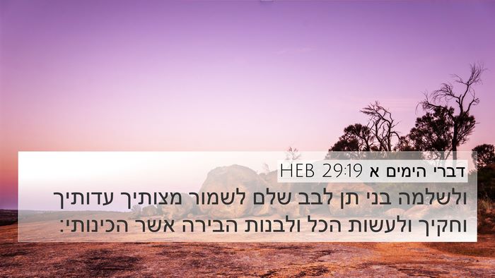 דברי הימים א 29:19 HEB Bible Verse Image