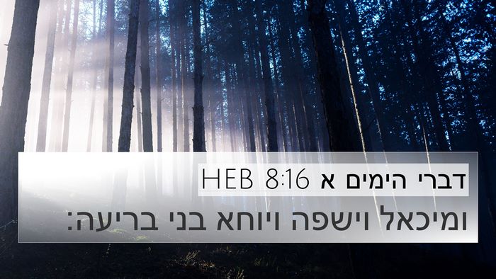 דברי הימים א 8:16 HEB 4K Wallpaper - ומיכאל וישפה ויוחא בני - 4K Wallpaper Bible Verse
